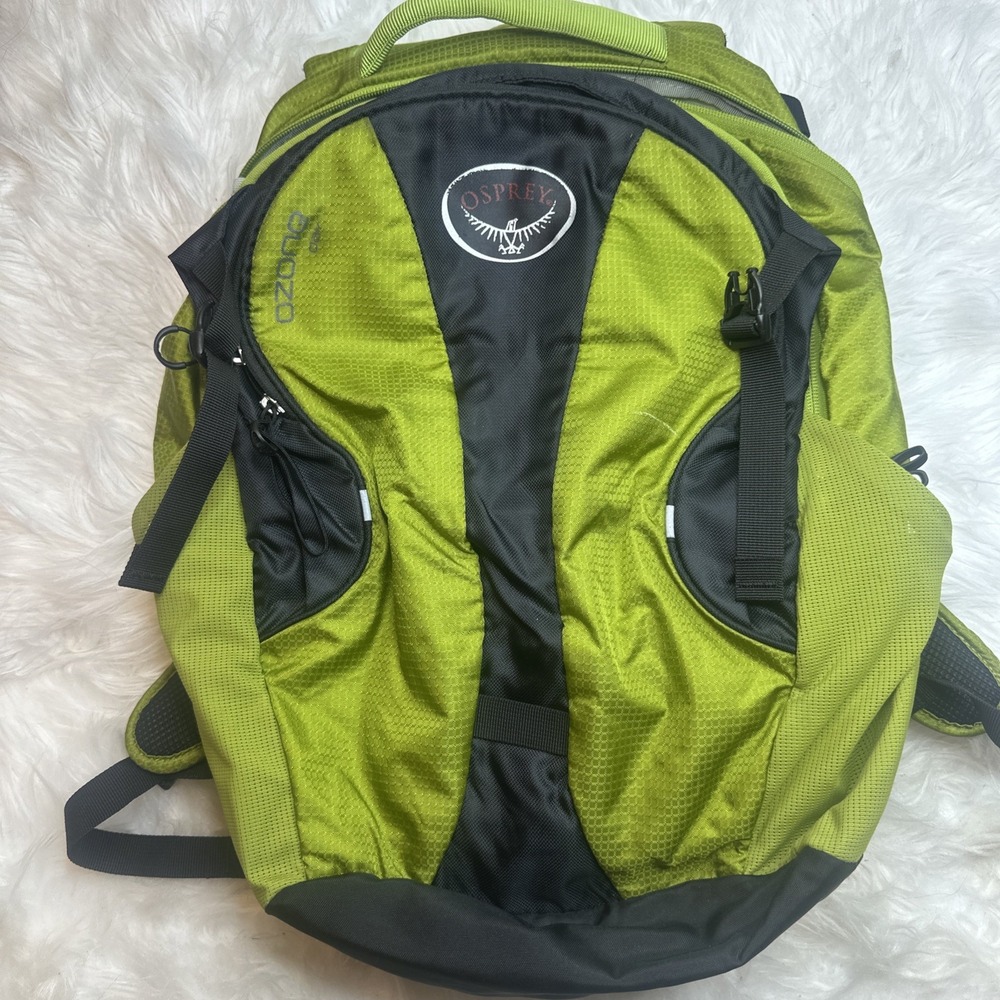 $39 🌙 Osprey Ozone 46 Day Travel Pack Black Green Lining Clean